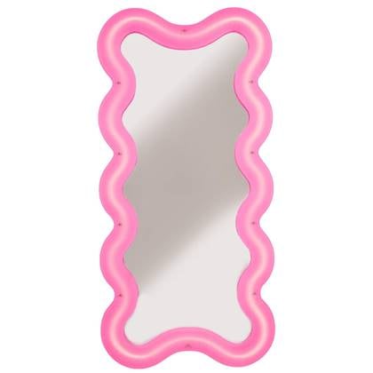 Seletti Supercurve Tall spiegel met verlichting large 185x90 roze