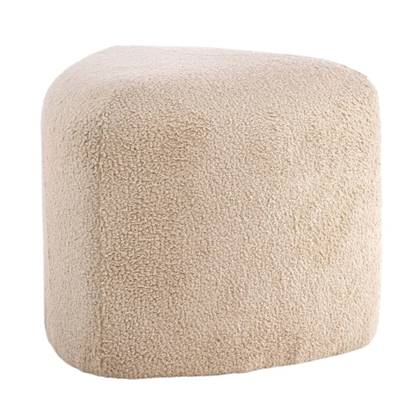 Venture Home Poef Peg 46x46x41 cm teddy Beige