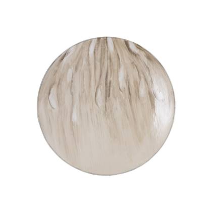 PTMD Maran Beige shiny iron wall panel round L