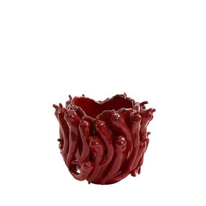 Light&living Vaas deco 25,5x24,5x20,5 cm PEPPER keramiek Rood