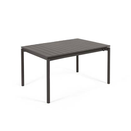 Kave Home - Zaltana uitschuifbare aluminium buitentafel met mat