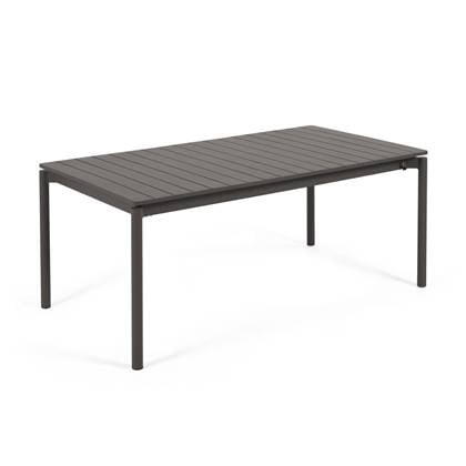 Kave Home - Zaltana uitschuifbare aluminium buitentafel met mat