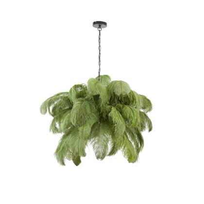 Light & Living - Hanglamp FEATHER - Ø80x80cm - Groen