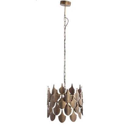 PTMD Hanglamp Linnes 42x42x36 cm Metaal Goud