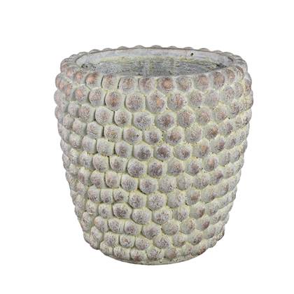 PTMD Ruis Cream cement dotted pot round XXL