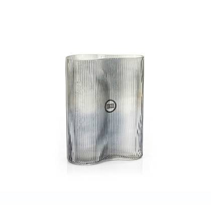 FURNILUX - Vaas Riba 5 grey glas Grijs