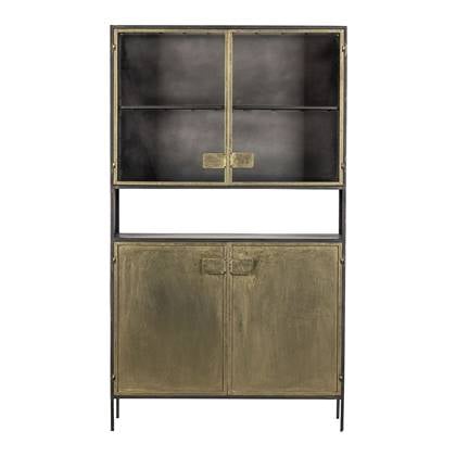 BePureHome Pack Vitrinekast - Metaal - Antique Brass- 190x110x38