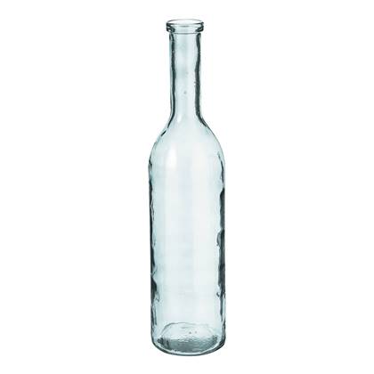 Mica decorations fles rioja glas maat in cm: 75 x 18 transparant