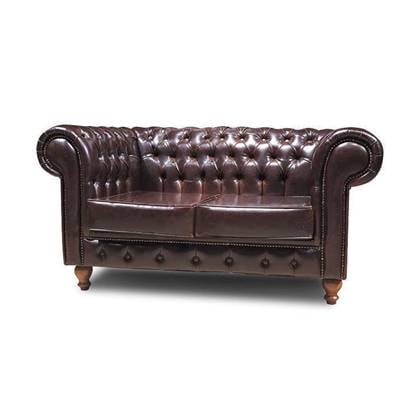 Chesterfield No Leather | 2 zits bank My Chesterfield | NAL Antiek Bruin