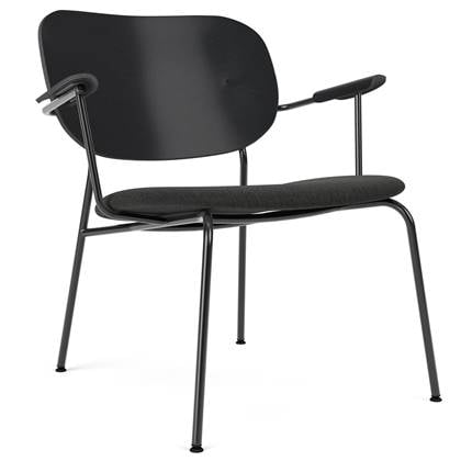 Audo Copenhagen Co fauteuil zitting Re-wool Black 0198 zwart eiken