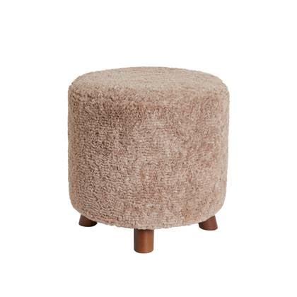 Light & Living Light&living Poef Ø40x40 cm POLLY -grijs+ Bruin