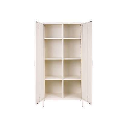 MaximaVida ivoren metalen kleding lockerkast - 8 schappen