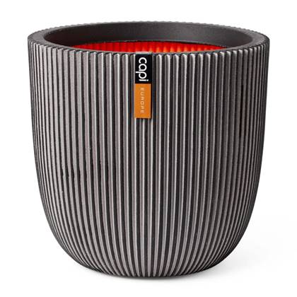 Capi Plantenbak Groove 35x34 cm kleurig Antraciet