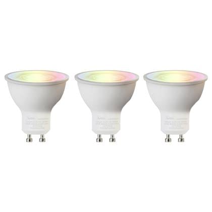 LUEDD Smart set van 3 GU10 dimbare LED lampen 5W RGB 350 lm 2200-4000K