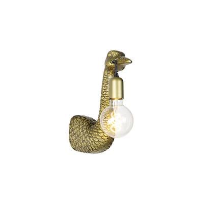 QAZQA Vintage wandlamp messing - Animal Camel bird afbeelding