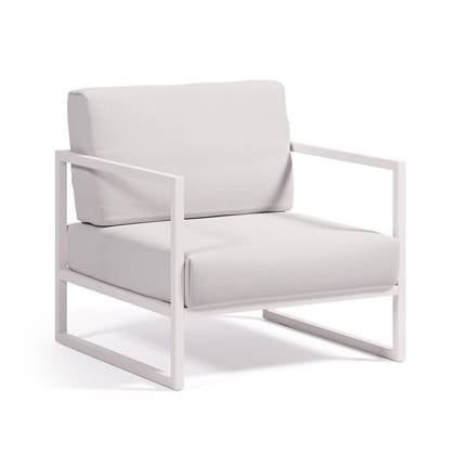 Kave Home - Comova fauteuil voor buiten van wit aluminium