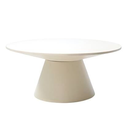 Giga Meubel - Salontafel Rond Ø60cm - Betonlook - Beige - Sep