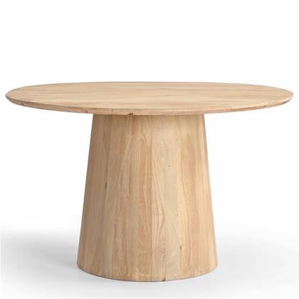 Giga Meubel - Eettafel Ø150cm Naturel - Mangohout - Tafel Yasmijn