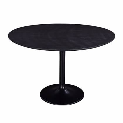 Giga Meubel Eettafel Zwart Rond 120cm O-Poot Tafel Romeo