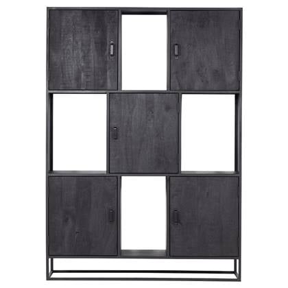 Giga Meubel - Wandkast Mangohout - 5-deurs - 150x40x210cm - Jenny