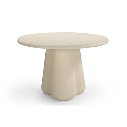 Giga Meubel - Eettafel Beige Rond - Ø120cm - Beton Ciré - Tafel Boaz