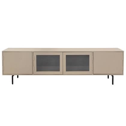 Giga Meubel - Tv-Meubel Taupe 200cm - Mangohout|Metaal|Glas