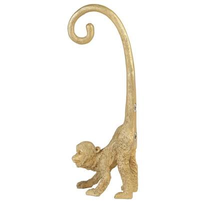 Light & Living Wanddecoratie Monkey - Goud - 16.5x14.5x45.5cm