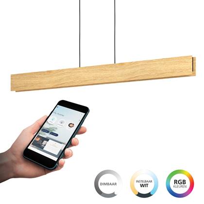 EGLO connect.z Anchorena-Z Hanglamp - 123cm - Bruin|Zwart|Wit - RGB