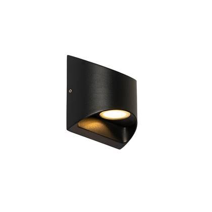 QAZQA mal - Moderne LED Wandlamp voor buiten - 2 lichts - D 6.95 cm - Zwart - Buitenverlichting