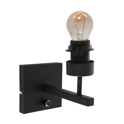 Steinhauer - wandlamp - Stang - zwart - metaal - losse armatuur - E27 - 3085ZW afbeelding