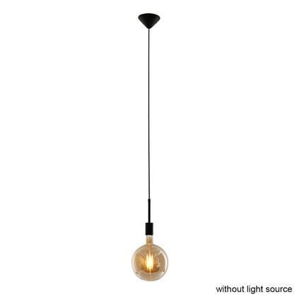 Mexlite - hanglamp - Minimalics - zwart - metaal - Ø 10cm - E27 - 2701ZW