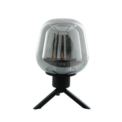 Steinhauer - tafellamp - Reflexion - - glas metaal - Ø 15cm - E27 - 2683ZW Zwart