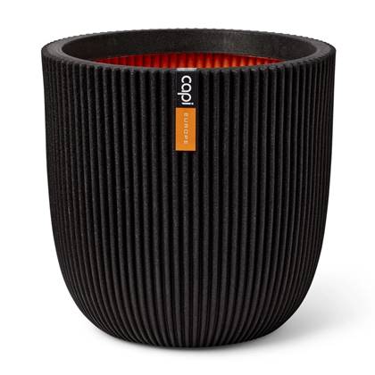 Capi Plantenbak Groove 35x34 cm Zwart