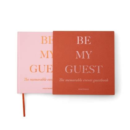 Printworks Guest Book - Rust/Pink
