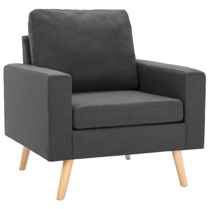 vidaXL Fauteuil Donkergrijs