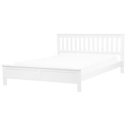 Beliani - MAYENNE - Tweepersoonsbed - Wit - 180 x 200 cm - Dennenhout