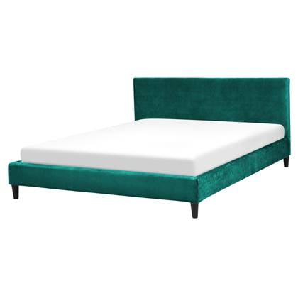 Beliani - FITOU - Tweepersoonsbed - Groen - 160 x 200 cm - Fluweel