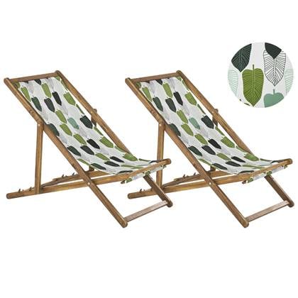 Beliani - ANZIO - Strandstoel - Groen - Polyester