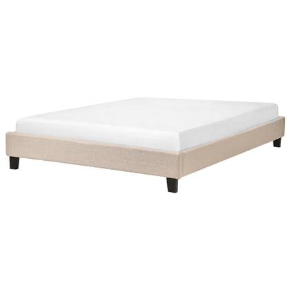 Beliani - ROANNE - Tweepersoonsbed - Beige - 140 x 200 cm - Polyester