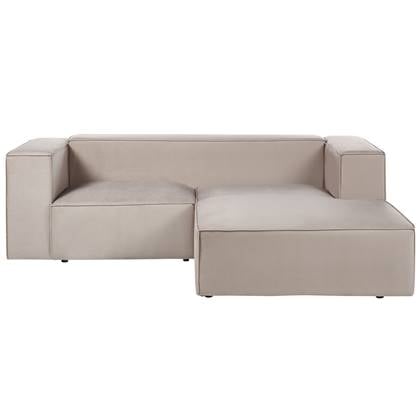 Beliani - VERNON - Hoekbank 2-zits - Taupe - Polyester Beige