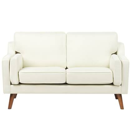 Beliani - LOKKA - Tweezitsbank - Gebroken - Polyester Wit