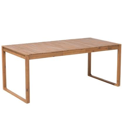 Beliani-SASSARI -Tuintafel-Lichte houtkleur-90 x 180 cm-Acaciahout