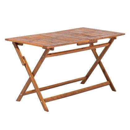 Beliani-CENTO -Tuintafel-Donkere houtkleur-140 x 75 cm-Acaciahout