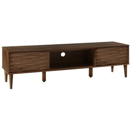 Beliani - KAYAN - TV-meubel - Donkere houtkleur - MDF