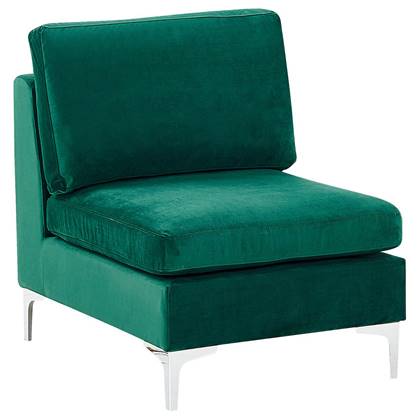 Beliani - EVJA - Fauteuil - Groen - Fluweel