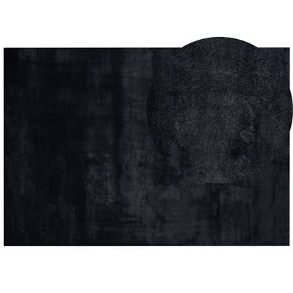 Beliani-MIRPUR-Shaggy vloerkleed-Zwart-160 x 230 cm-Polyester