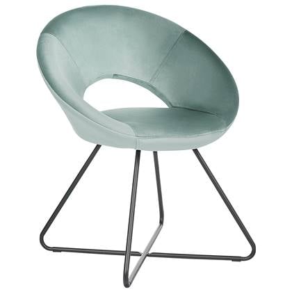 Beliani RACHEL Fauteuil-Groen-Fluweel