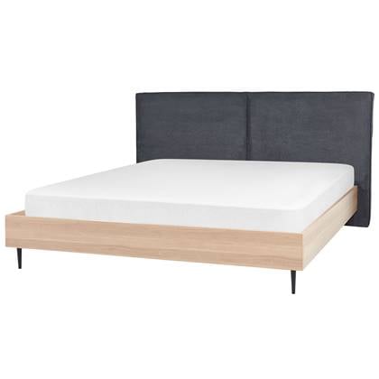 Beliani - IZERNORE - Bed - Donkergrijs - 180 x 200 cm - Stof