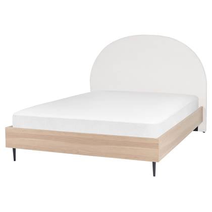 Beliani - MILLAY - Bed - Wit - 160 x 200 cm - Stof