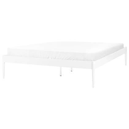 Beliani - VAURS - Tweepersoonsbed - Wit - 160 x 200 cm - Staal